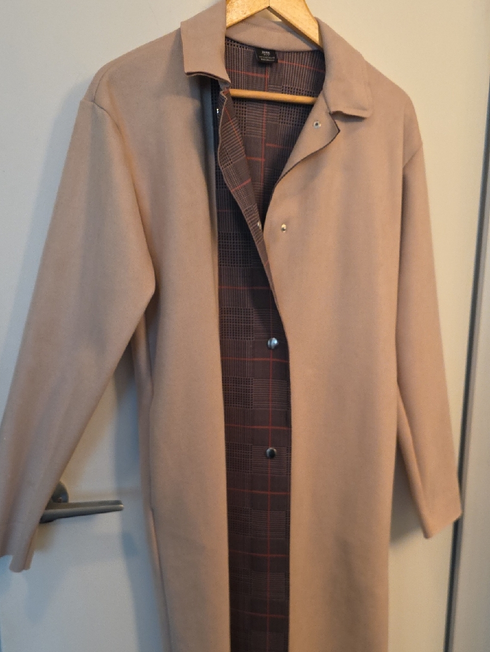 Zara Tan Trench Coat with Plaid Liner